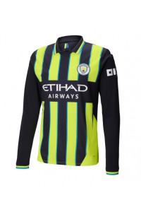 Manchester City Fotballdrakt Borte Klær 2024-25 Lange ermer